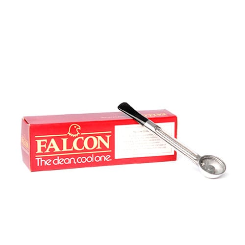 Pfeifenholm Falcon Standard gerade aus Chrom Acryl in silber schwarz SW16922