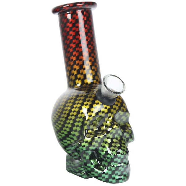 Bong Glas Skull rainbow 14,5 cm hoch 53626