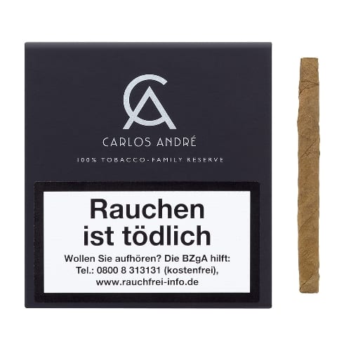 CARLOS ANDRE Black Cigarillos 100% Tobacco 20 Zigarillos 78586