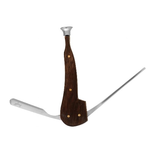 Pfeifen Besteck ANGELO 3-teilig Pfeifenform Edelstahl Holz 37981