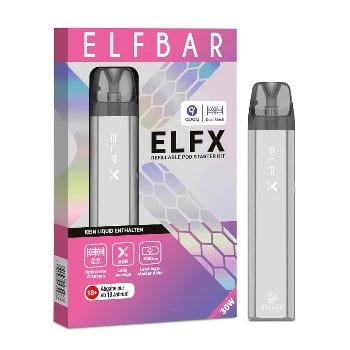 E-Zigarette ELFBAR Elfx Set silber 1000 mAH 81668