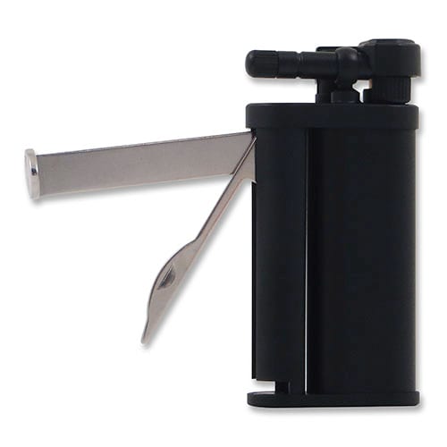 Feuerzeug Pearl für Pfeifen aus Metall beschichtet in schwarz matt 93332