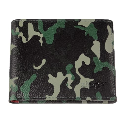 Kreditkartenetui ZIPPO Leder Camo gruen fuer 6 Karten 8,6x10,8x1,8cm 45774