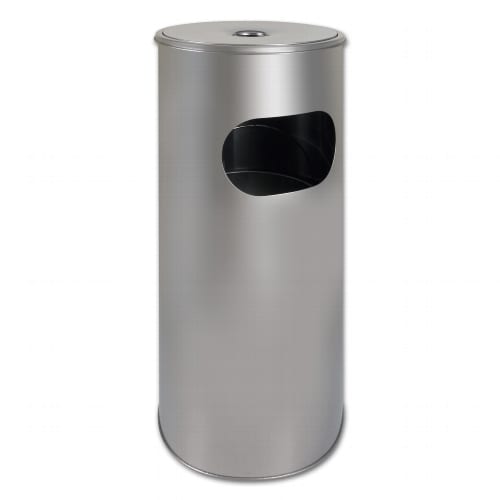 Standascher Edelstahl mit Abfallkorb 58 cm hoch Durchmesser 20,5 cm 35379