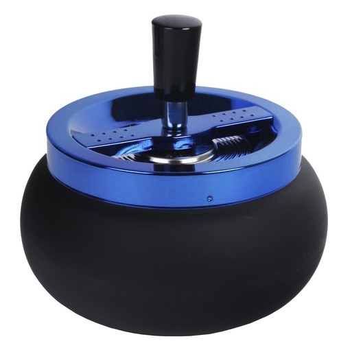 Schleuderascher Metall schwarz/blau Ø 13cm 16396