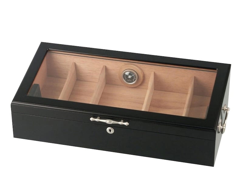 PASSATORE Humidor schwarz/Sichtfenster fuer ca. 150 Zigarren 564082