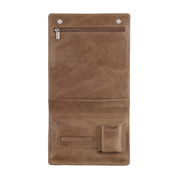 Feinschnitt-Tasche ZIPPO Leder natur Vintage 17x10,8x3,3cm 2008009 48058