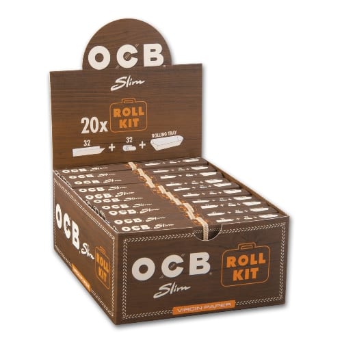 OCB Virgin Unbleached Slim Rolled Kit Display Zigarettenpapier SW45634