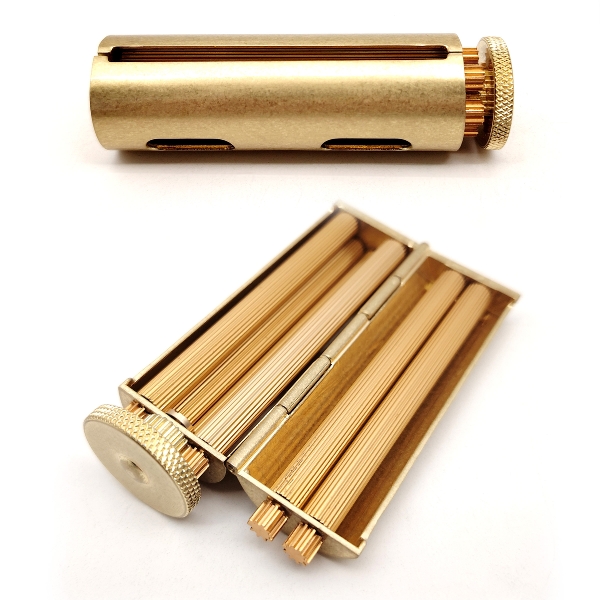 Zigaretten-Roller ATOMIC Messing antik 70 mm 82359