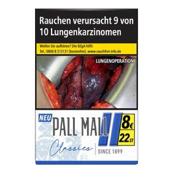 PALL MALL Classics Blue XXL Zigaretten 12x22 Stück – 8,00 €