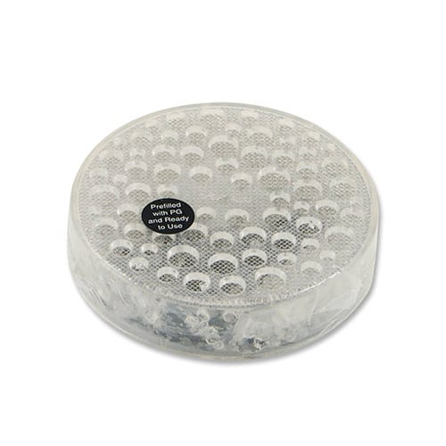 Humidorbefeuchter Xikar rund aus Kunststoff transparent mit Acrylpolymer-Kristallen 75434