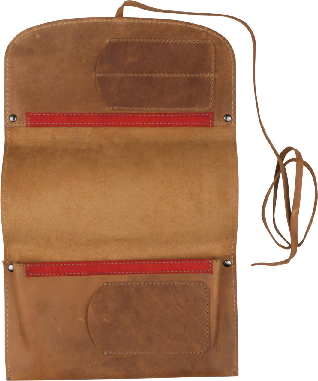 Pfeifen-Rollbeutel Leder braun antik 18cm / 1er 630503