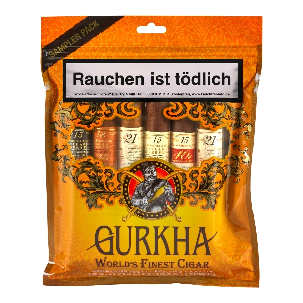 GURKHA Sampler Dominican Republic Orange (Humibag à 6 Zigarren)