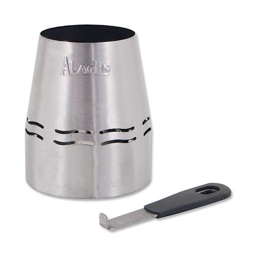 Windschutz Aladin Heat Reactor für Wasserpfeifen aus Edelstahl in silber 93635