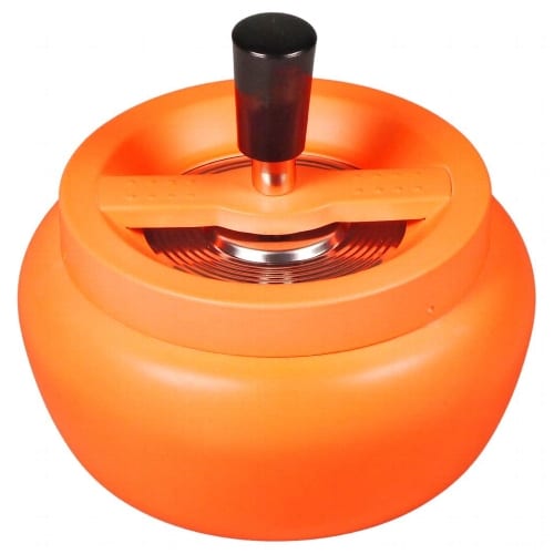 Schleuderascher Metall neon orange matt Durchmesser 13cm 36061