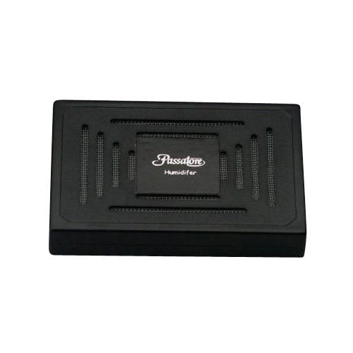 Humidorbefeuchter Passatore eckig aus Kunststoff in schwarz mit Acrylpolymer-Kristallen 9.5x6.5x1.5c 75174