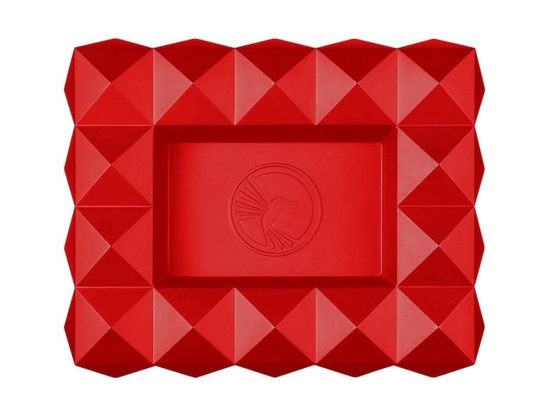 COLIBRI Zigarrenascher Metall "Quasar" rot  6 Ablagen 524754