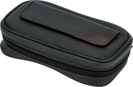 Pfeifen-Einsteigerset Lederoptik schwarz/ Pf. Acryl gebogen 409272