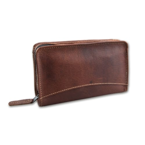 Pfeifentasche 3er Leder braun Butt oil 18 x 11 cm 97989