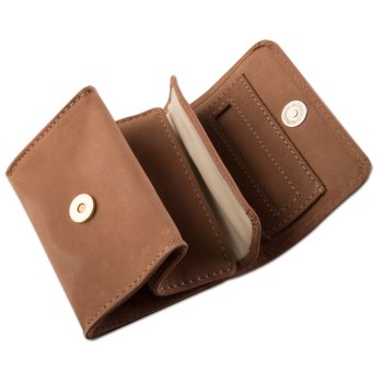 Tabakstelltasche Hunter aus Büffelleder mit Kautschukfach in ecrue 95137