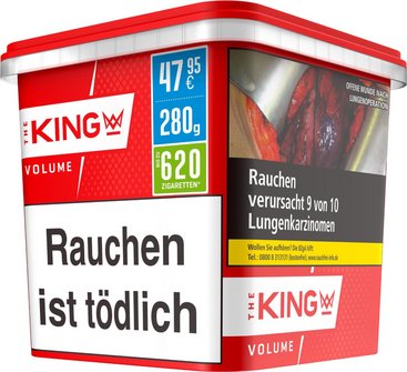 KING Red Volumentabak 280g Box für bis zu 620 Zigaretten SW16997