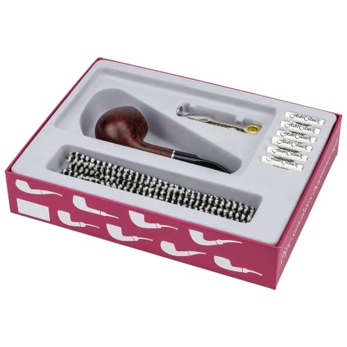 Pfeife Starterset JEAN CLAUDE glatt gebogen mit Acrylmundstueck 17638