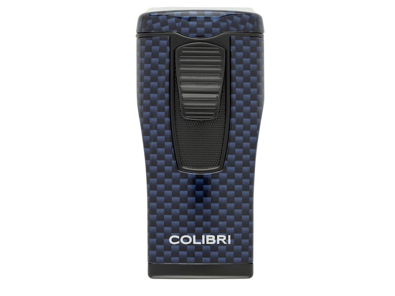 COLIBRI Zigarrenfeuerzeug "Monaco II" Carbondesign blau 295313