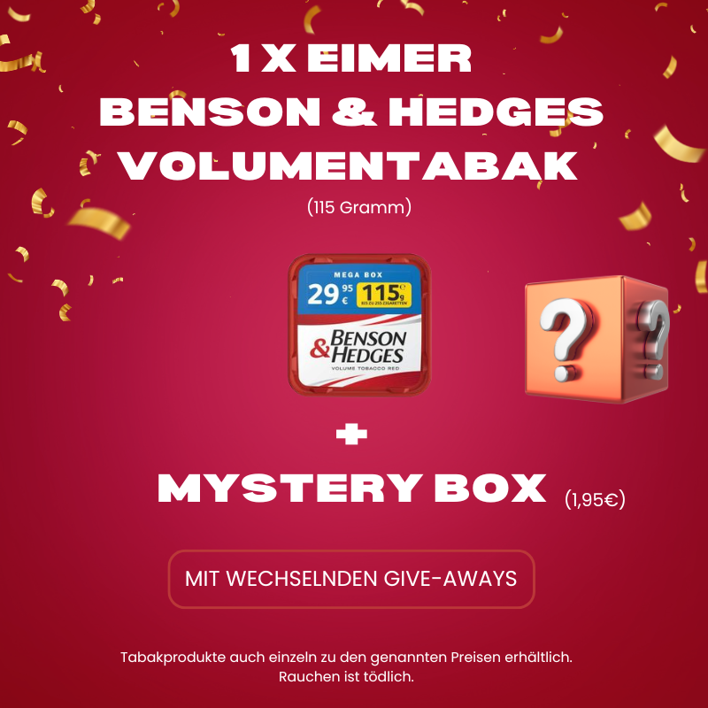 Aktion: 1 x Benson & Hedges Tabak + 1 x Mystery Box