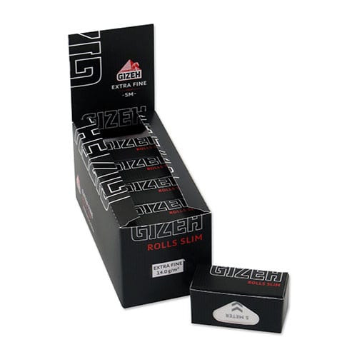 Zigarettenpapier Gizeh Black (Extra Fine) Rolls Slim 1 Päckchen a 5 Meter SW10146