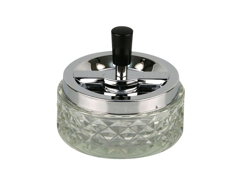 Drehascher chrom/Glas transparent   12cm 503841