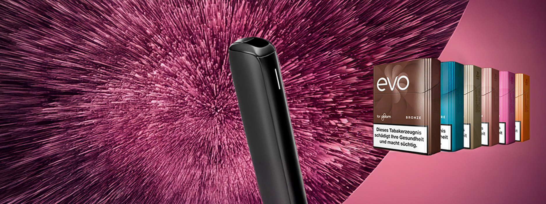 Ploom AURA Gerät und EVO Tabaksticks