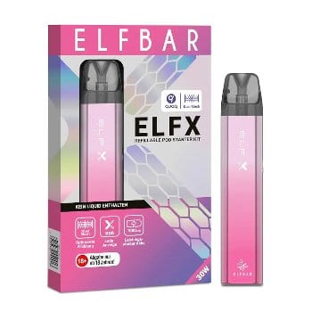 E-Zigarette ELFBAR Elfx Set silber-pink 1000 mAH 81674