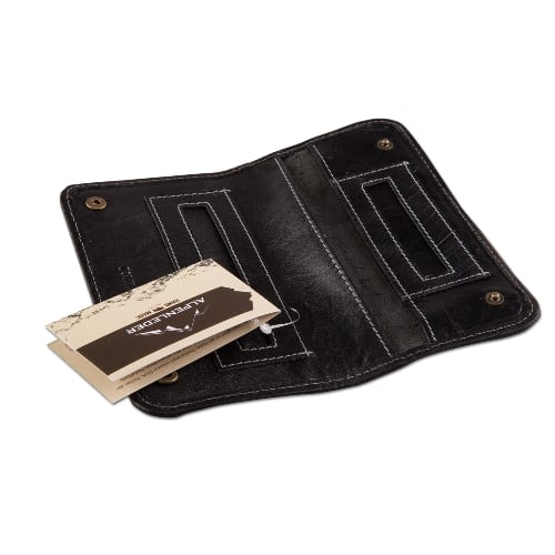 Feinschnitt-Tasche Leder cognac 16 x 9 cm 32786