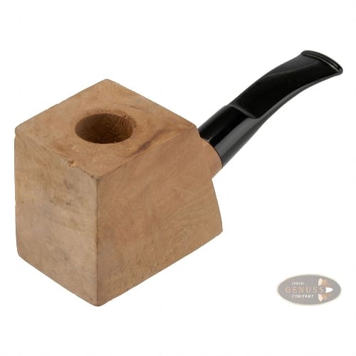 Pfeifenrohling aus Bruyèreholz Acryl in cognacbraun schwarz halbgebogen zum Selbstbearbeiten 3093