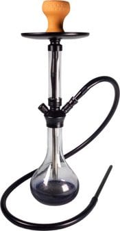 Shisha "Leyla" transparent, Boden schwarz  1er/53cm 445794