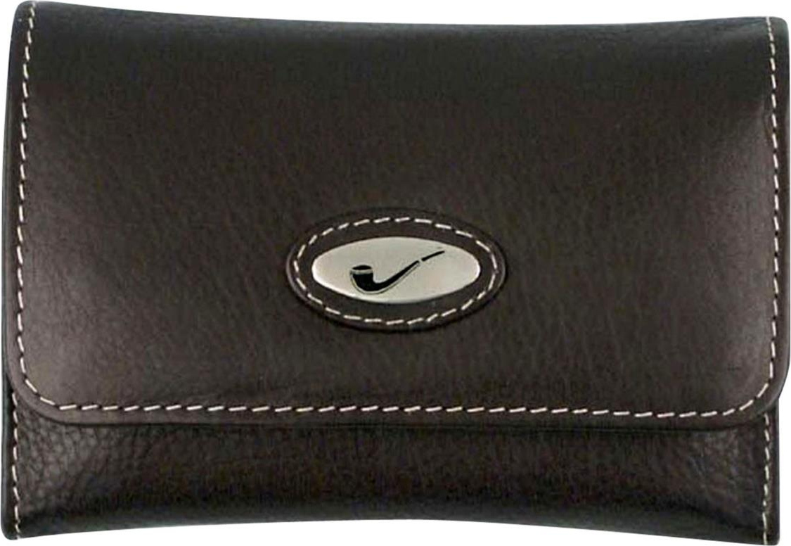 Tabakstellbeutel Leder schwarz 11cm 627751