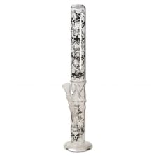 Bong Glas BLACK LEAF Ice Skull 66 cm 65 mm Schliff 18,8 mm 35377