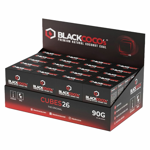 Wasserpfeifenkohle Kokosnuss BLACKCOCO C26 6er Pack 90g Display 53818