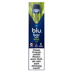 E-Zigarette BLU BAR 1000 Einweg Apple ICE 18 mg SW16789
