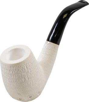 Block Meerschaum Pfeife "Large" rustik Bent 432621