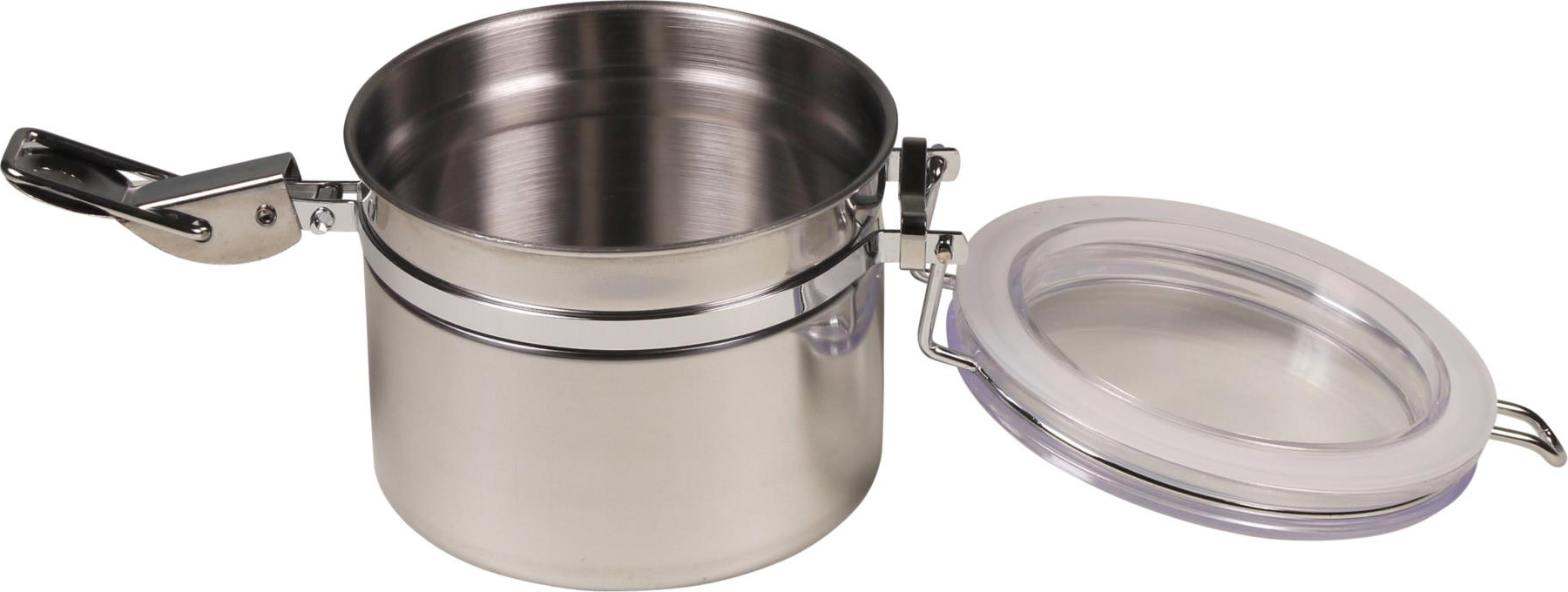 Woodoo Vorratsdose Edelstahl, transp.Deckel, luftdicht sc 447161