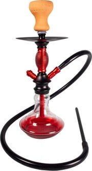 Shisha "Aisha" transparent, Boden rot  1er/38cm 445773