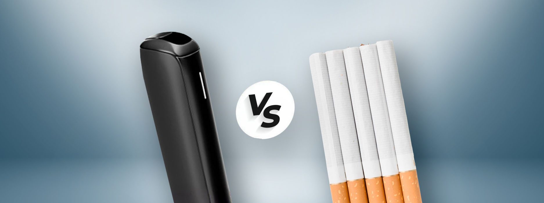 Ploom AURA neben Zigarette