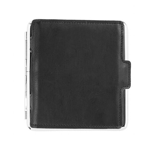 Zigarettenetui 20er King Size 100 mm schwarz mit Kartenhalter 32834
