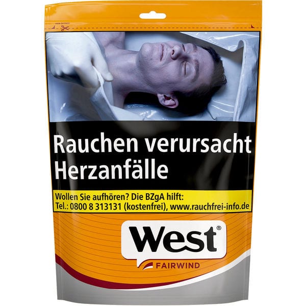 Zigarettentabak WEST Yellow 90 Gramm SW13617