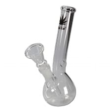 Bong Glas BLACK LEAF Hanfblatt 20 cm 68/24 mm Schliff 14,5 mm 36041