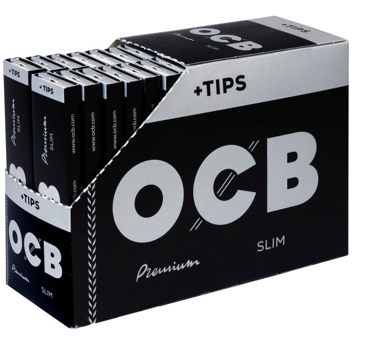 DISPLAY 32 Heftchen à 32 Blättchen inklusive 32 Filtertips Zigarettenpapier OCB Slim Filter