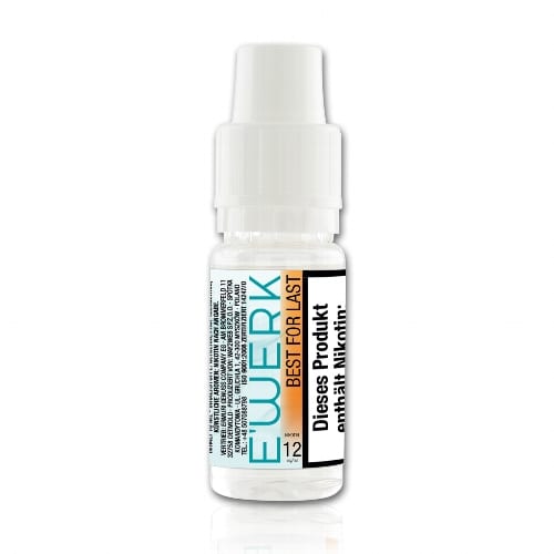 E-Liquid E'Werk Best For Last 12 mg/ml Flasche 10 ml 95797