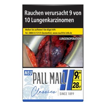PALL MALL Classics Blue Super Zigaretten 8x28 Stück – 9,90 €