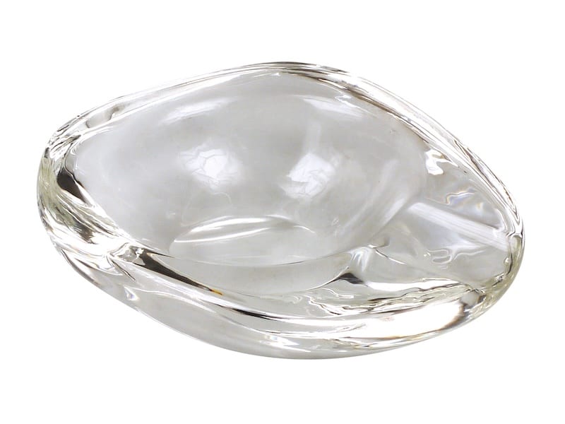 Zigarrenascher Kristallglas oval transparent 1 Ablage 523438